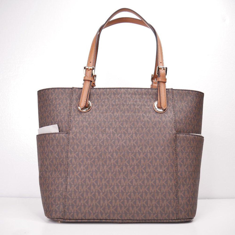 Michael Kors Jet Set Signature EW Travel Tote Bag - Picture 2 of 8